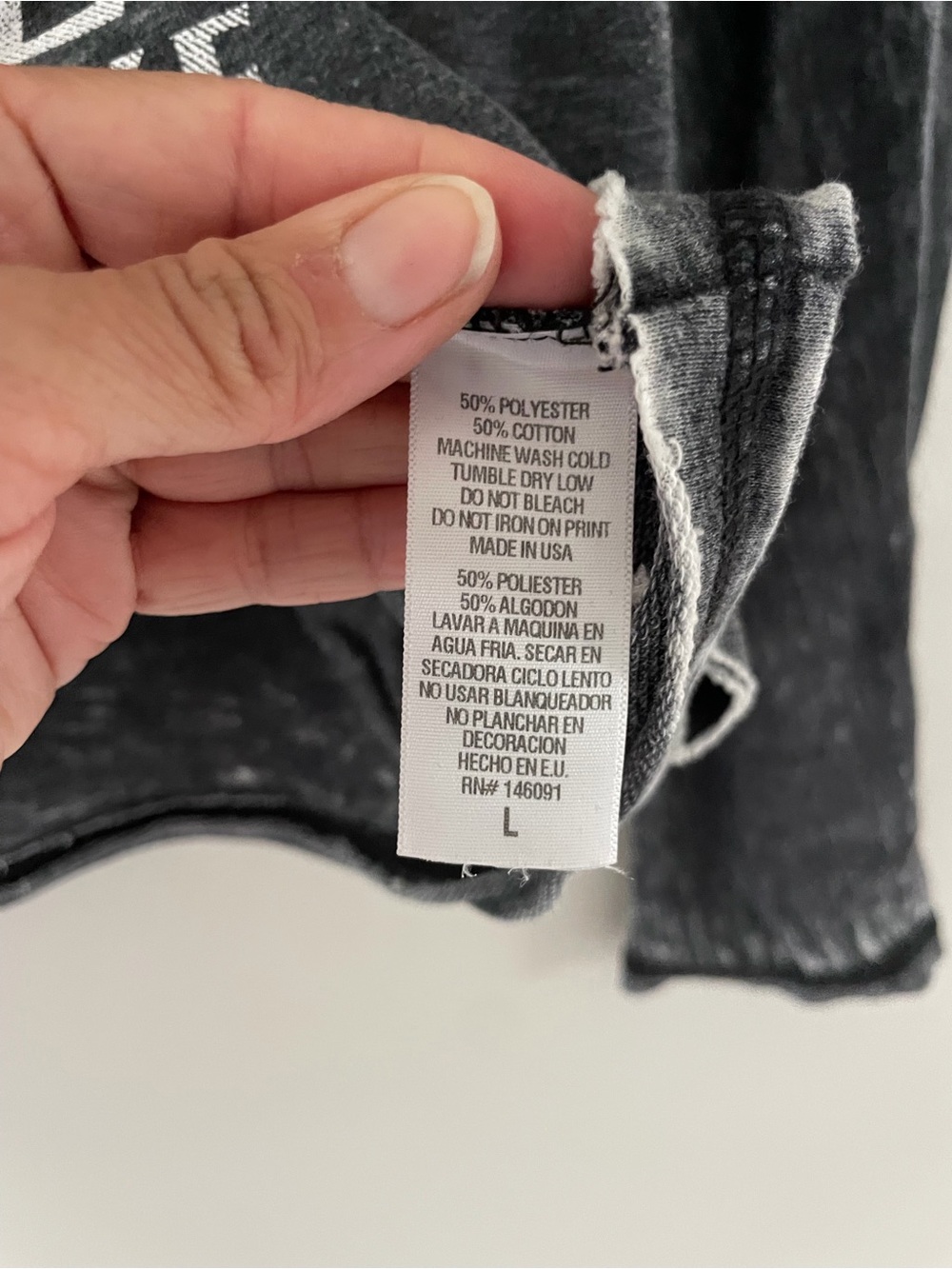 Lyric Culture Grey Mineral Wash Graphic Sweatshirt Beatles Lyrics - Picture 3 of 5